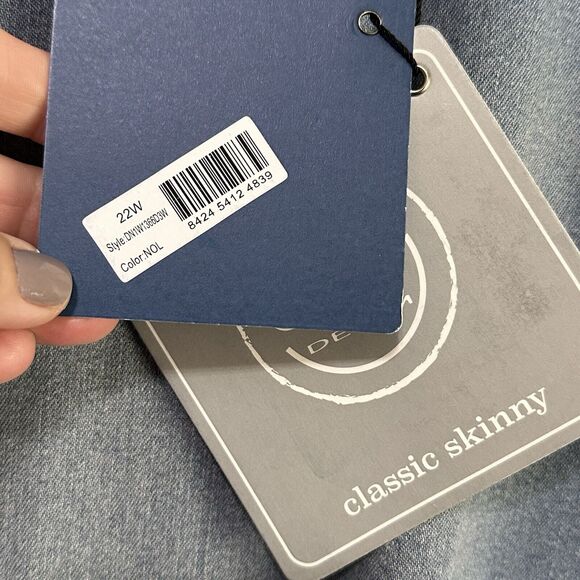 A3 Jeans Plus 22W Classic Skinny Blue Nol 42x29 Casual Stretch Womens NEW - Picture 4 of 10